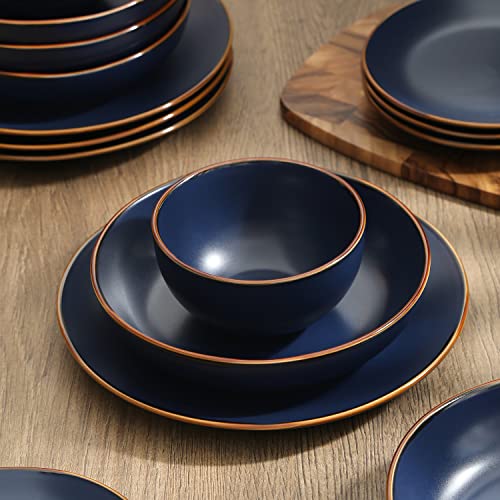 Brasa 32-Piece Modern Stoneware Dinnerware Set – Plates & Bowls for 8