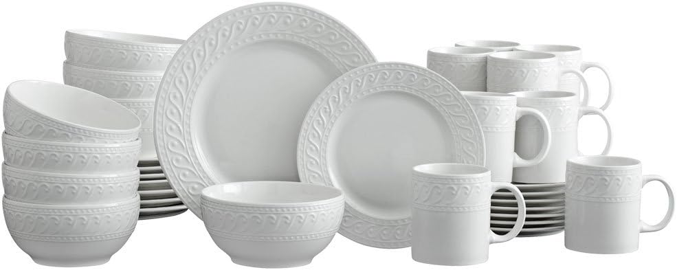 Sylvia 32 Piece Dinnerware Set, Service for 8, White