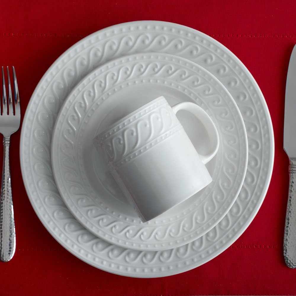 Sylvia 32 Piece Dinnerware Set, Service for 8, White