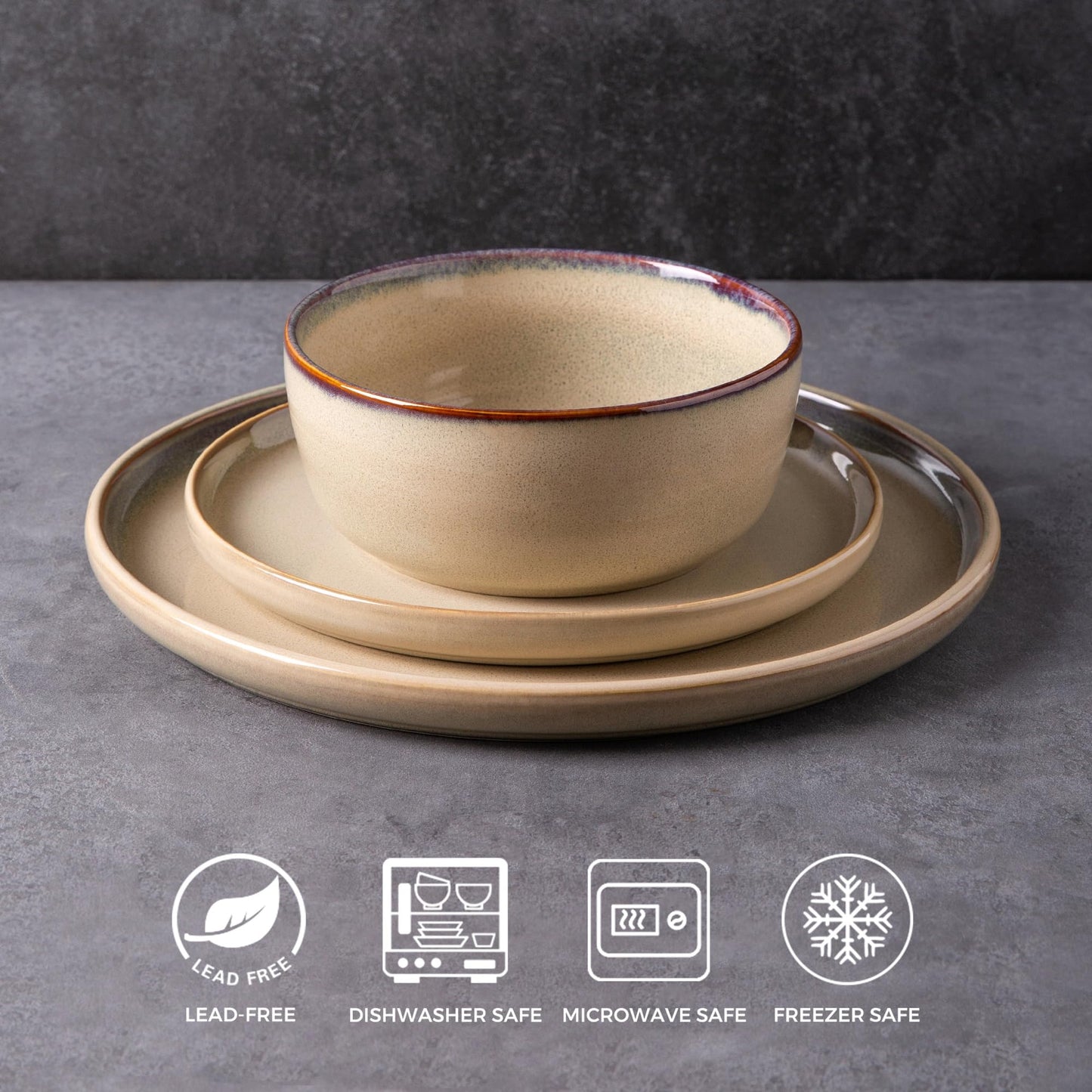 Handmade Stoneware Dinnerware Set – 4/6/8