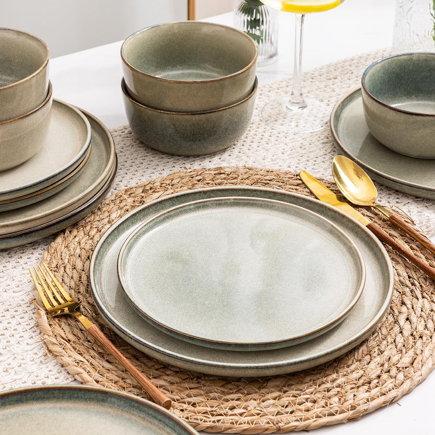 Handmade Stoneware Dinnerware Set – 4/6/8