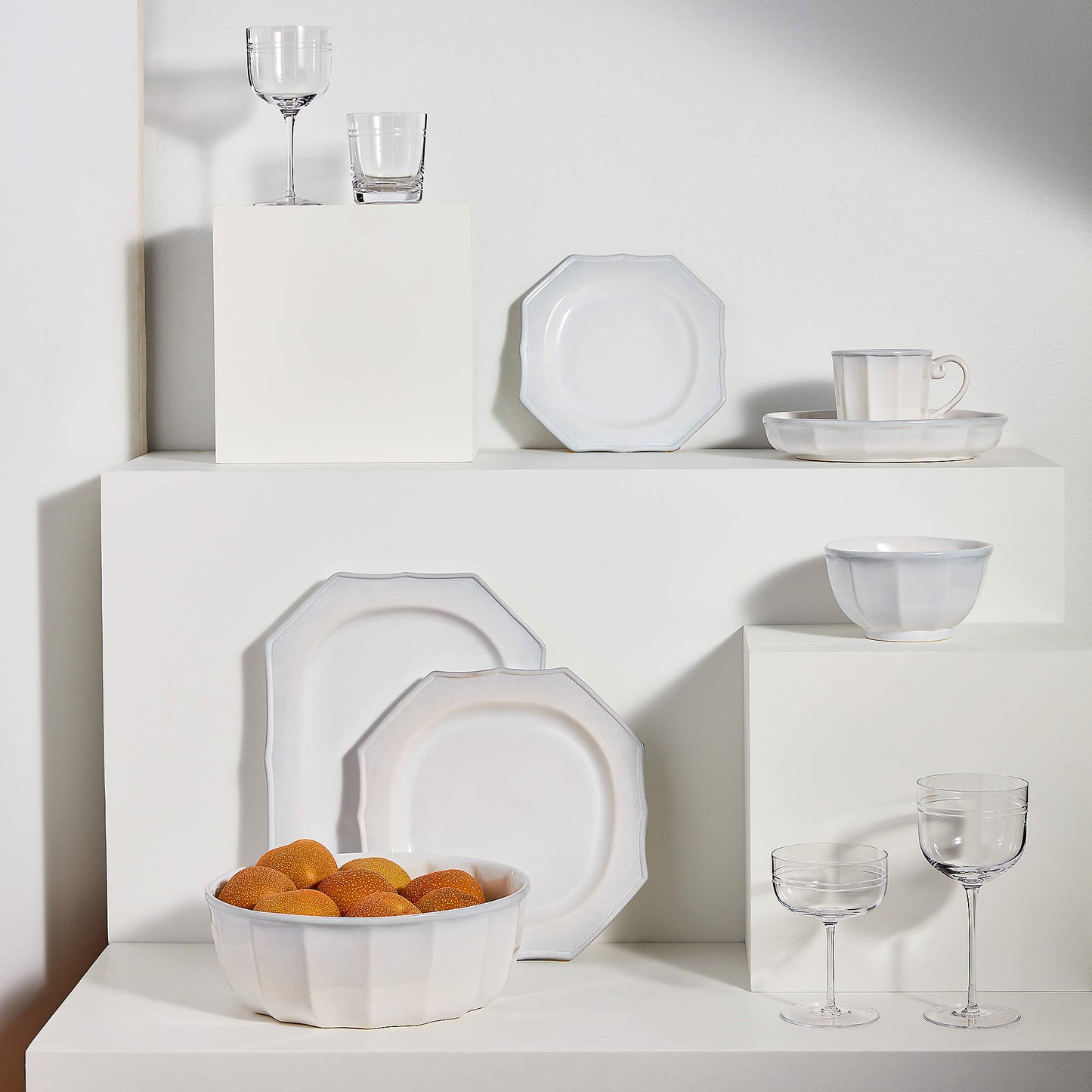 Cremieux White Ceramic Dinnerware Set