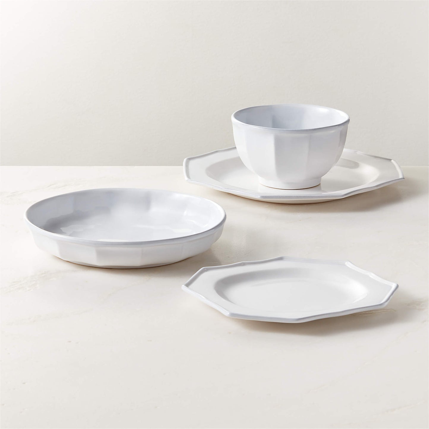 Cremieux White Ceramic Dinnerware Set