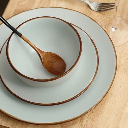 Brasa 32-Piece Modern Stoneware Dinnerware Set – Plates & Bowls for 8