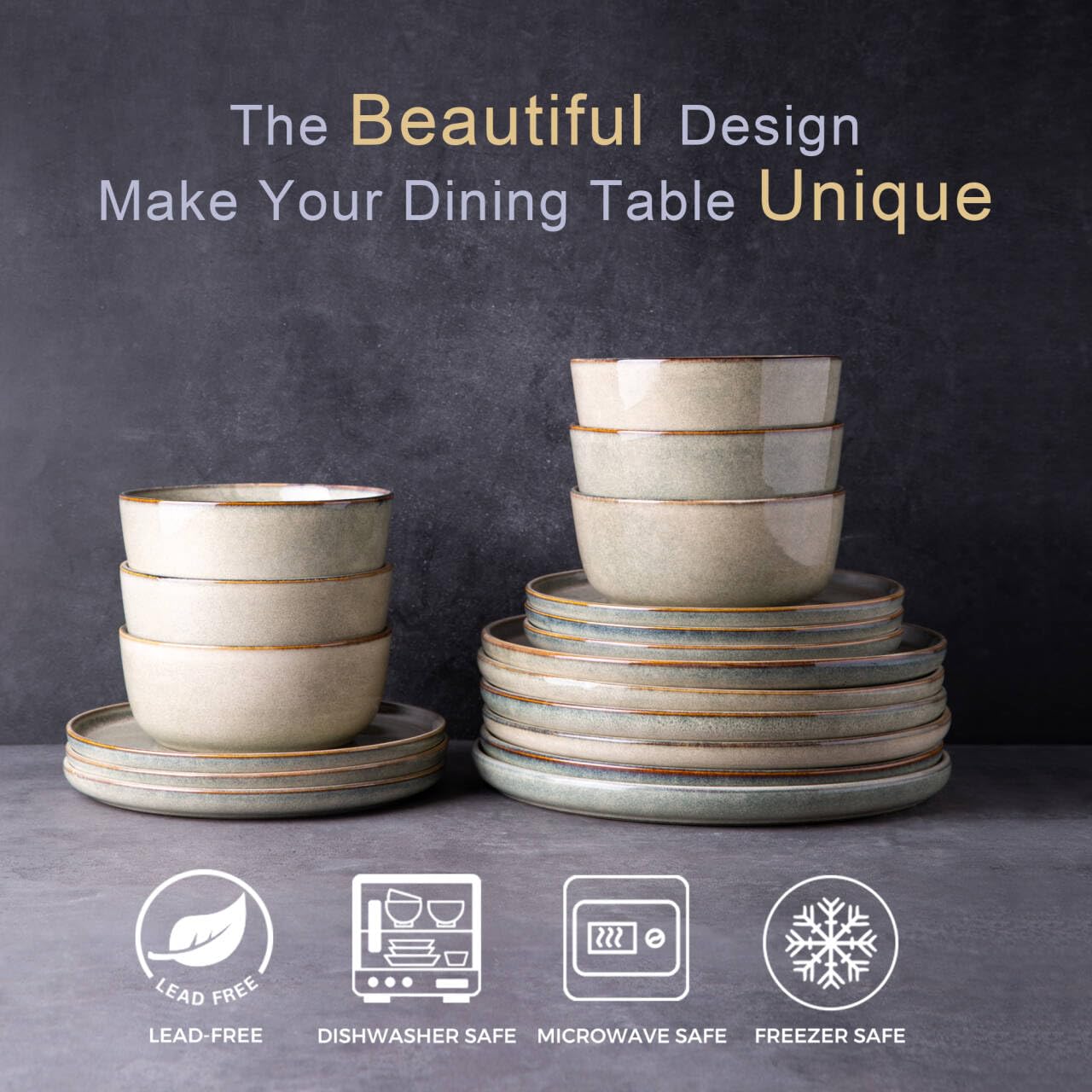 Handmade Stoneware Dinnerware Set – 4/6/8