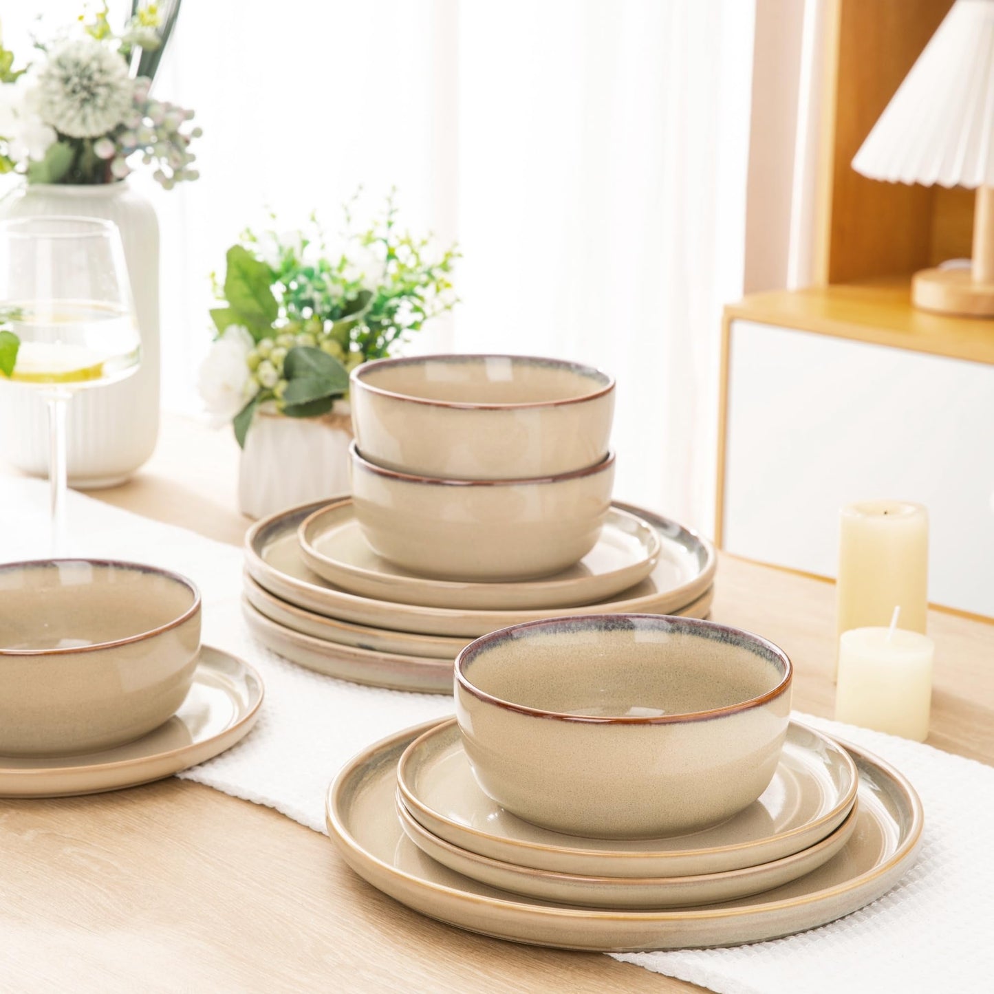 Handmade Stoneware Dinnerware Set – 4/6/8