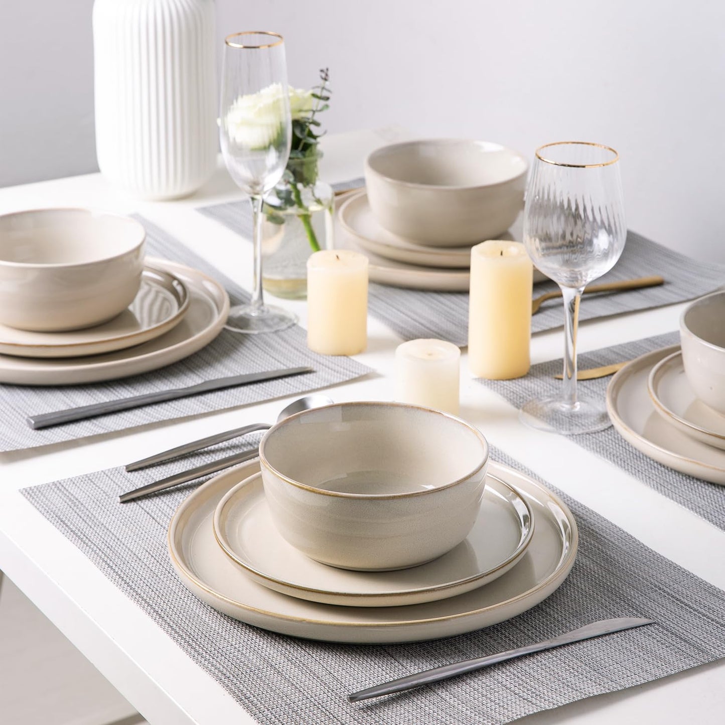 Handmade Stoneware Dinnerware Set – 4/6/8