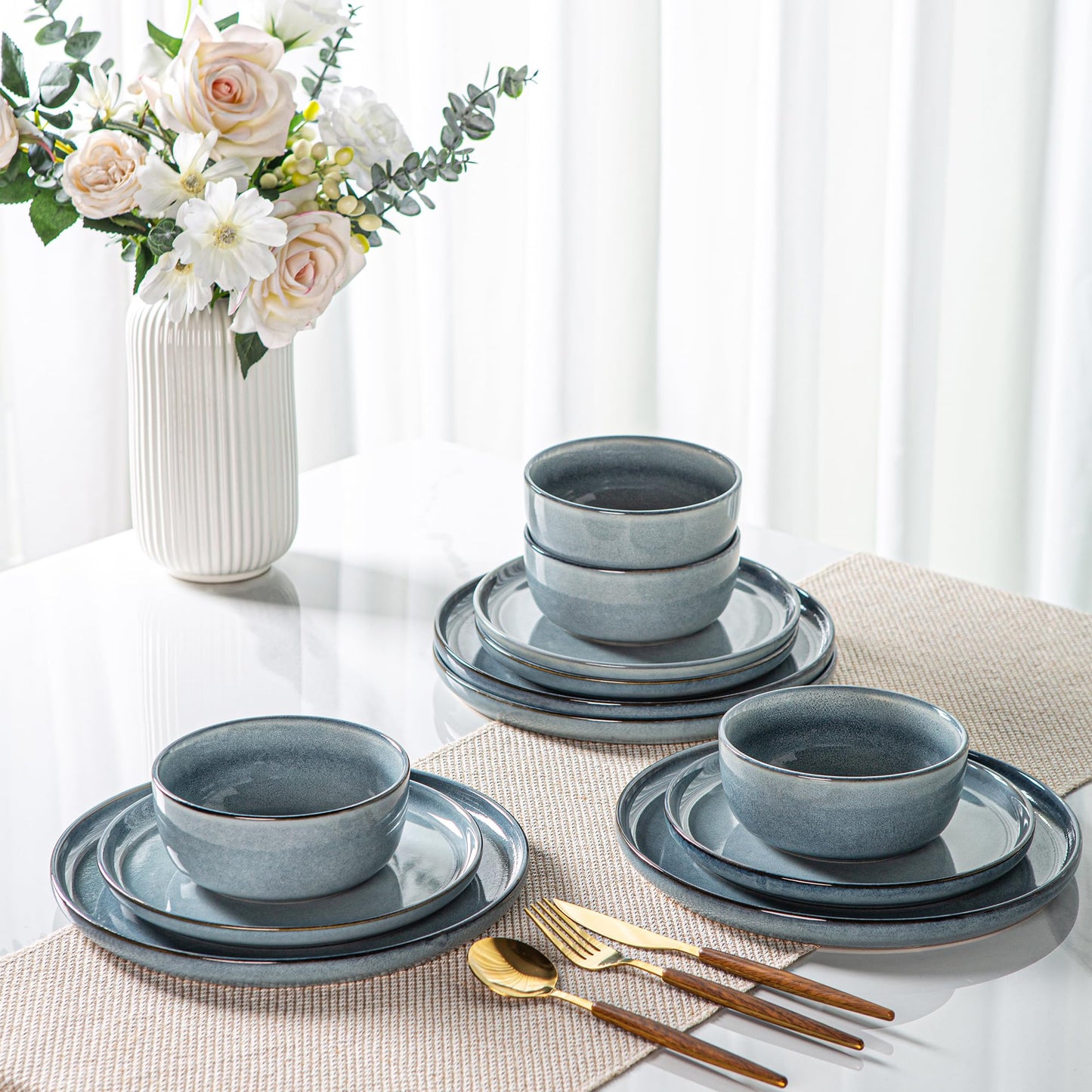 Handmade Stoneware Dinnerware Set – 4/6/8