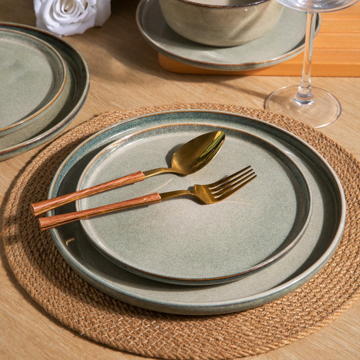 Handmade Stoneware Dinnerware Set – 4/6/8