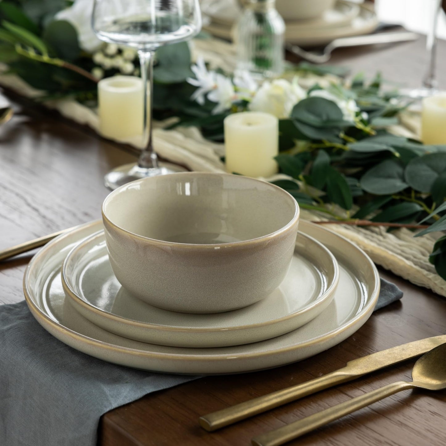 Handmade Stoneware Dinnerware Set – 4/6/8