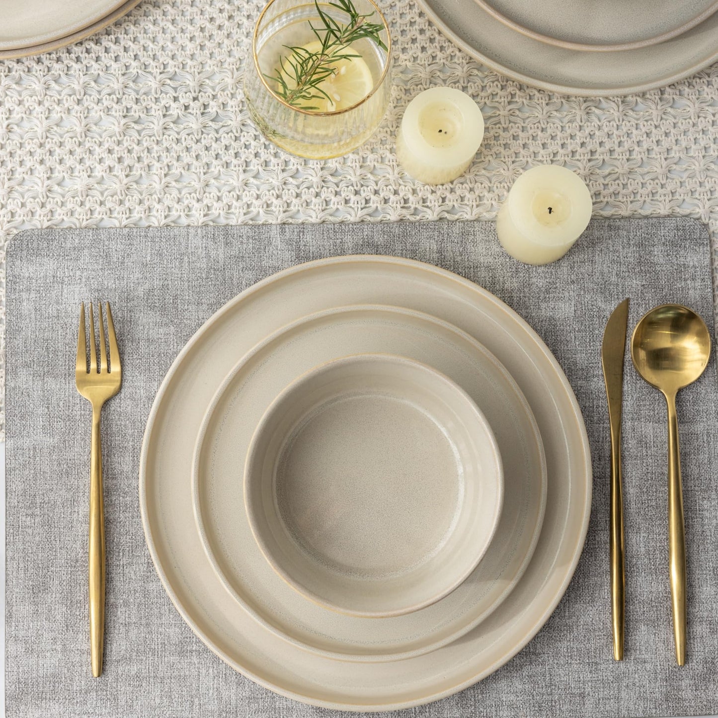 Handmade Stoneware Dinnerware Set – 4/6/8