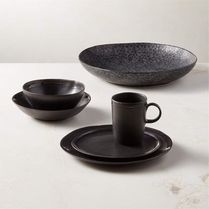 Hyacinth Black Pasta Bowls  Set Of 6